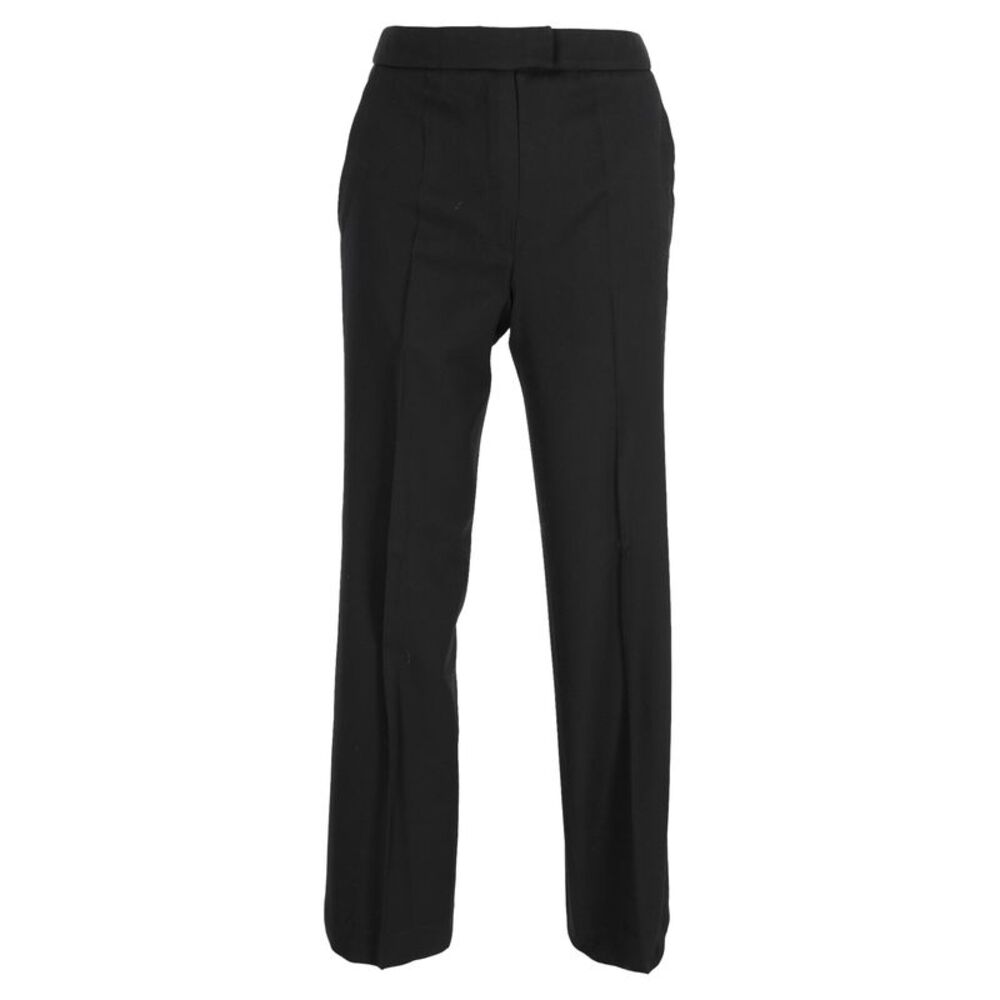 Givenchy High-Rise Straight-Leg Trousers in Black Wool